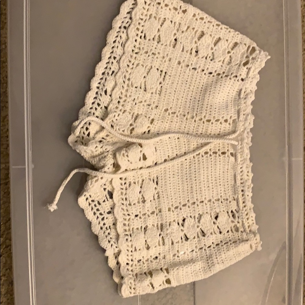 Knitted short cover up